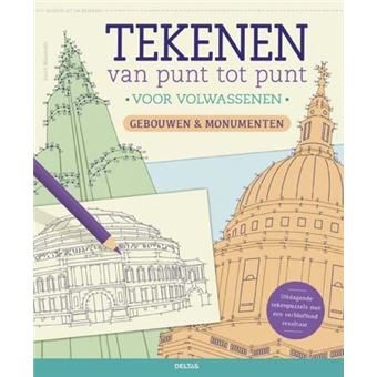 Tekenen van punt tot punt voor volwassenen - Gebouwen en monumenten
