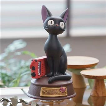 Statue musicale Kiki la petite sorcière Ghibli Jiji et sa radio