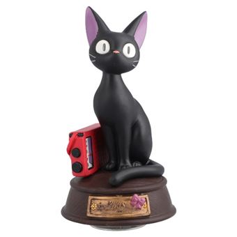 Statue musicale Kiki la petite sorcière Ghibli Jiji et sa radio