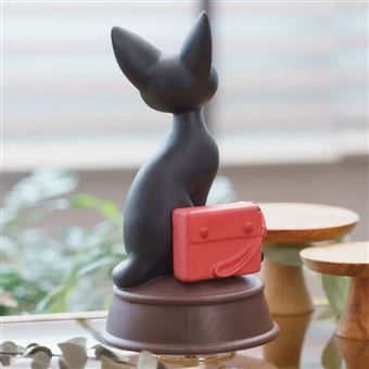 Statue musicale Kiki la petite sorcière Ghibli Jiji et sa radio