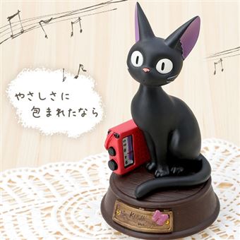 Statue musicale Kiki la petite sorcière Ghibli Jiji et sa radio