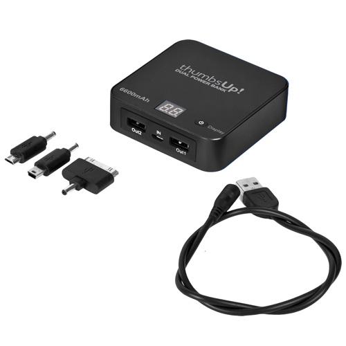 Chargeur thumbsUp! Dual Power Bank 6600 mAh pour Smartphones & iPad