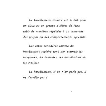 Le harcèlement scolaire raconté aux enfants