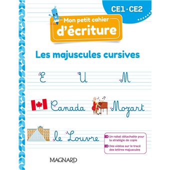 Mon petit cahier d'écriture CE1 / CE2 : Les majuscules cursives (2022) - Cahier