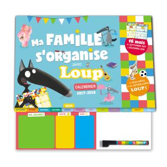 Calendrier 2017-2018:ma famille s'organise avec loup