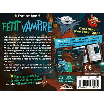Petit Vampire - Escape box - Escape game enfants - De 2 à 5 joueurs - Dès 8 ans