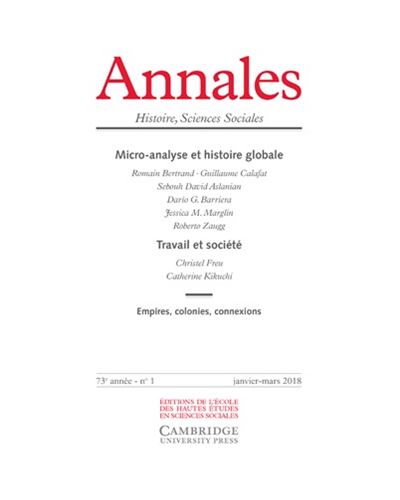 Annales histoire sciences sociales 2018/1