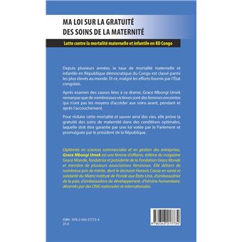 Ma loi sur la gratuité des soins de la maternité.