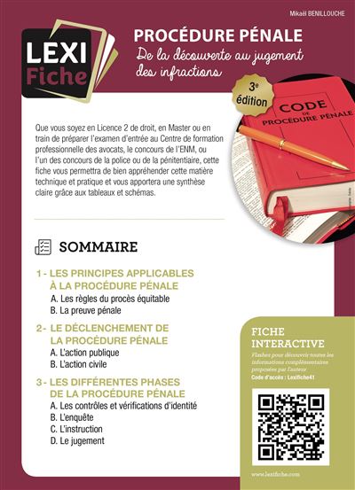 Procédure pénale - Mikaël Benillouche - broché
