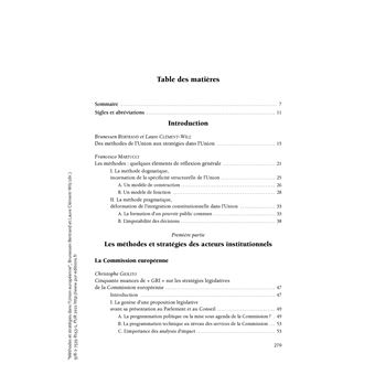 Méthodes et stratégies dans l'Union européenne