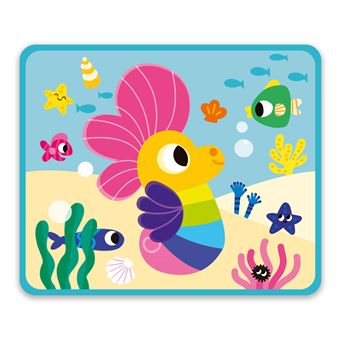 Coffret feutre magique - 5 tableaux à colorier et tamponner - coffret avec accessoires