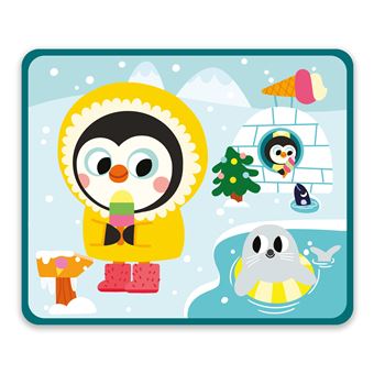 Coffret feutre magique - 5 tableaux à colorier et tamponner - coffret avec accessoires