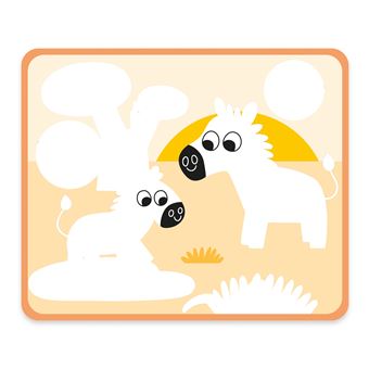 Coffret feutre magique - 5 tableaux à colorier et tamponner - coffret avec accessoires