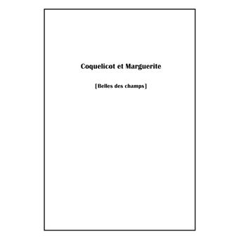 Coquelicot et Marguerite, belles des champs