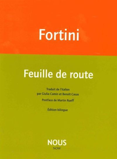 Feuille de route - Franco Fortini - broché