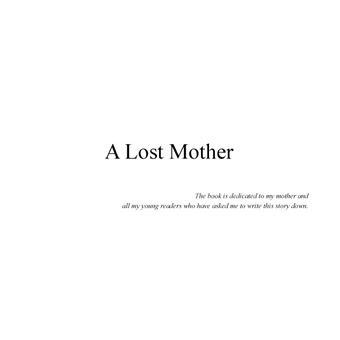 Sarah - A Lost Mother