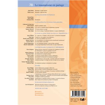 RPPG 78 - Le traumatisme en partage