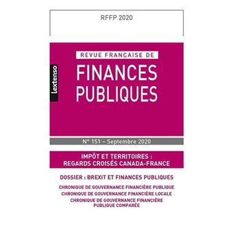 Revue Française de Finances Publiques N°151-Septembre 2020