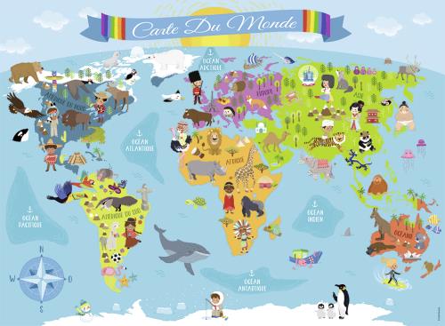 NATHAN PUZZLE CARTE DU MONDE 150P
