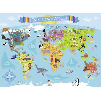Puzzle pour enfants - Carte du monde - 500 pcs - Puzzle - Achat & prix