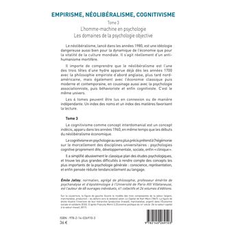 Empirisme, néolibéralisme, cognitivisme