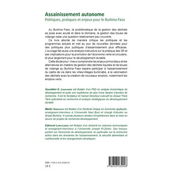 Assainissement autonome. Politiques, pratiques et enjeux pour le Burkina Faso