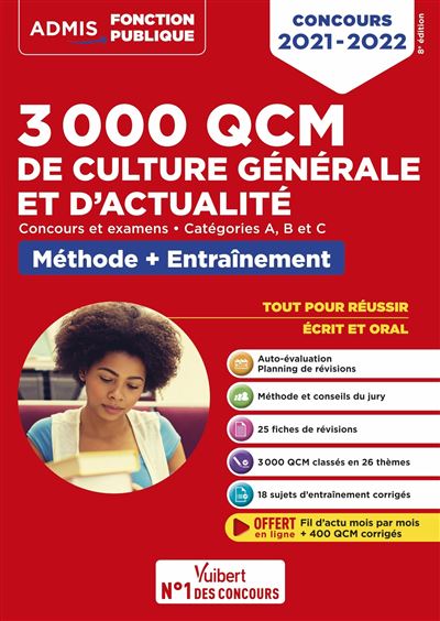 2800 QCM de culture générale et d'actualité - Méthode d'entrainement - Catégories B et C