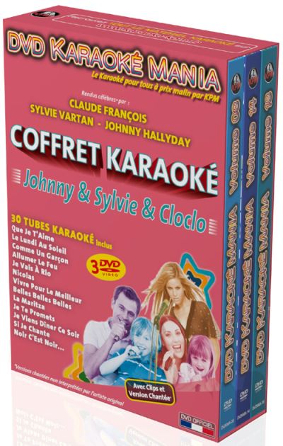Coffret 3 Dvd Karaoke Mania Johnny Sylvie Cloclo Dvd Zone 2 Achat Prix Fnac