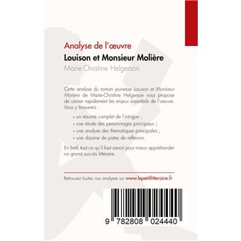 Louison et Monsieur Molière de Marie-Christine Helgerson (Analyse de l'oeuvre)