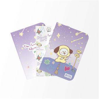 Set de 3 carnets A6 BT21 The Journey Chimmy