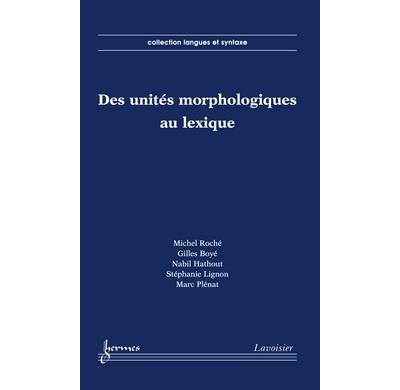 Des unites morphologiques au l - Roche - Hermes Science Publ