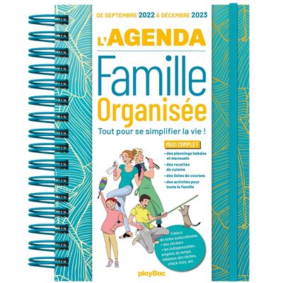 Agenda 2023 de la famille organisée ! (de sept. 2022 à déc. 2023) -  Collectif - broché