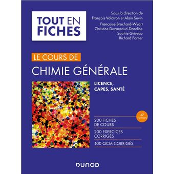 Chimie Generale Tout Le Cours En Fiches 2e Ed Licence Paces Capes Dernier Livre De Francoise Brochard Wyart Precommande Date De Sortie Fnac