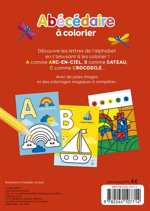 Affiche enfant- Aabécédaire Arc-en-ciel pour apprendre l'alphabet