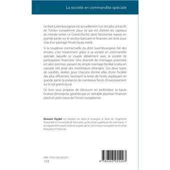 La société en commandite spéciale