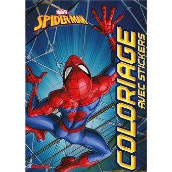 Marvel Spider-Man Coloriage avec stickers (Vue de dos)