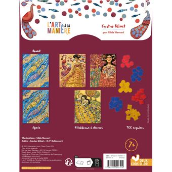 L'art à la manière de Klimt - Sequins à coller rêveries - pochette avec accessoires