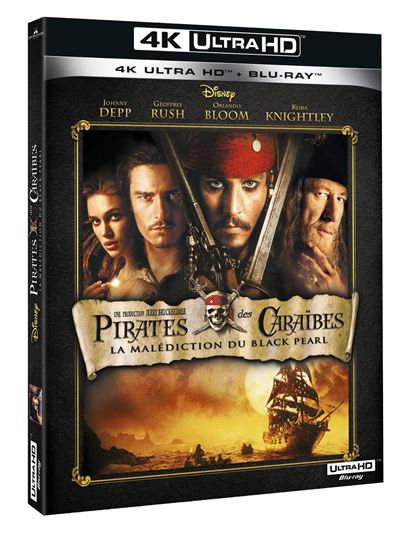 Pirates des Caraïbes : La Malédiction du Black Pearl Blu-ray 4K Ultra HD
