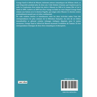 Correspondance de George Sand et d'Alfred de Musset