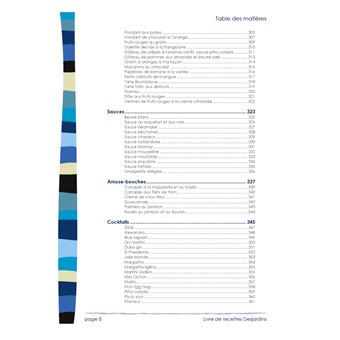 Livre de cuisine Desjardins