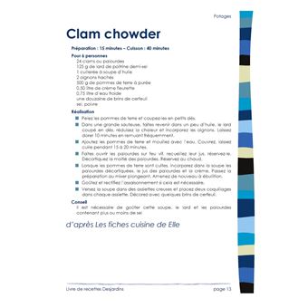 Livre de cuisine Desjardins