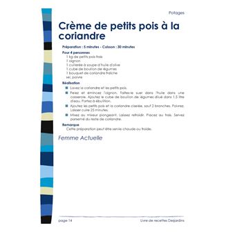 Livre de cuisine Desjardins