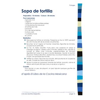 Livre de cuisine Desjardins