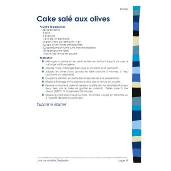 Livre de cuisine Desjardins