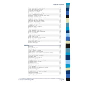 Livre de cuisine Desjardins