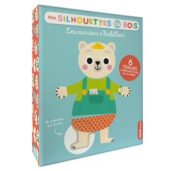 Les oursons s'habillent - mes silhouettes en bois
