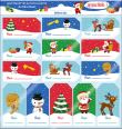 Les étiquettes autocollantes du Père Noël