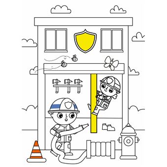 Mon ami le pompier - Bloc à colorier