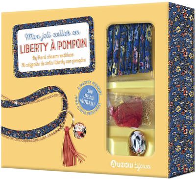 Mon joli collier en liberty à pompon (ne)