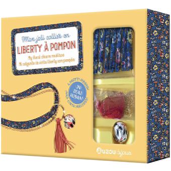 Mon superbe bijou - mon joli collier en liberty à pompon